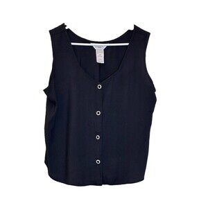 Honors apparel women’s  Black Button Front Tank  Top Size Large